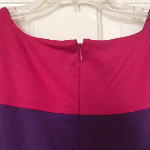 Elle Pink, Purple, and Red Colorblock Dress - Picture 3 of 3